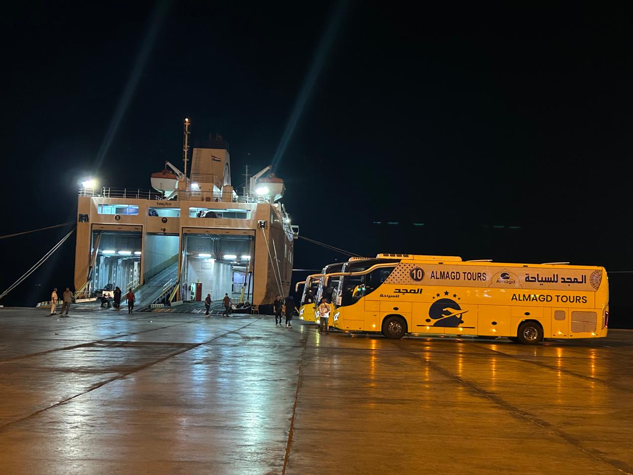 استمرار عودة حجاج البر عبر ميناء نويبع: إنهاء الإجراءات الجمركية واللوجستية بسلاسة